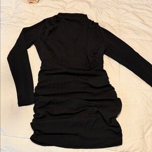 Elegant Black Long Sleeve Dress